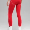 High-Waist Airbrush 7/8 Heart Throb Legging – felrood/wit