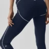 High-Waist Airbrush 7/8 Heart Throb Legging – marineblauw/wit