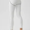 High-Waist Airbrush 7/8 Heart Throb Legging – Wit/Zwart