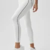 High-Waist Airbrush 7/8 Heart Throb Legging – Wit/Zwart