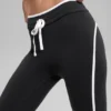 High-Waist Airbrush 7/8-legging met Race Pace-pasvorm - Zwart/Wit