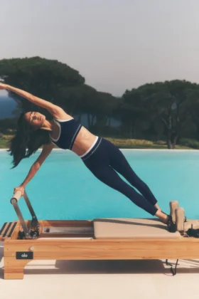 High-Waist Airbrush 7/8-legging uit de Better Together-collectie - Navy/White