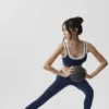 High-Waist Airbrush 7/8-legging uit de Better Together-collectie - Navy/White