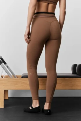 High-Waist Airbrush 7/8-legging uit de Better Together-collectie – Sun Kissed Brown/Bla