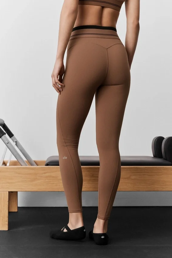 High-Waist Airbrush 7/8-legging uit de Better Together-collectie - Sun Kissed Brown/Bla