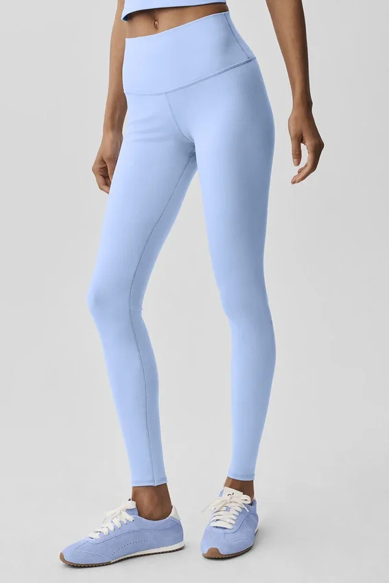 High-Waist Airbrush Airbrush Legging - Licht Provence-blauw