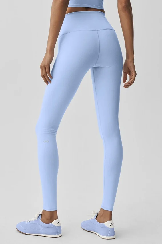 High-Waist Airbrush Airbrush Legging - Licht Provence-blauw