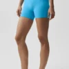 High-Waist Airbrush Better Together-korte broek – azuurblauw/wit