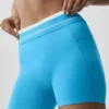 High-Waist Airbrush Better Together-korte broek – azuurblauw/wit