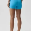 High-Waist Airbrush Better Together-korte broek – azuurblauw/wit