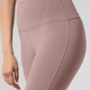 High-Waist Airbrush Bootcut Legging - Taupe