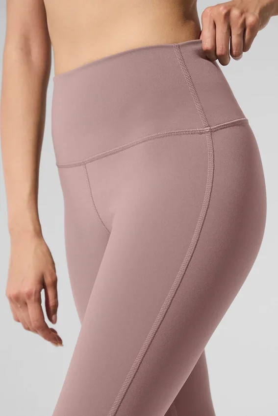 High-Waist Airbrush Bootcut Legging - Taupe