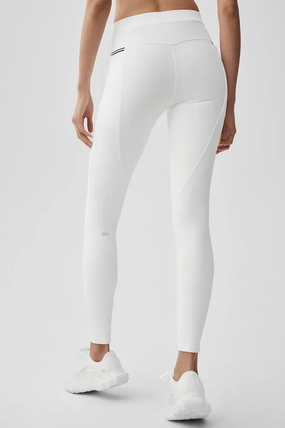 High-Waist Airbrush Fast Track Legging – Wit/Zwart
