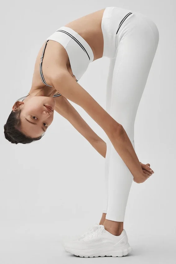 High-Waist Airbrush Fast Track Legging – Wit/Zwart