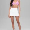 High-Waist Airbrush Good Form-tennisrok - Wit