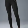 High-Waist Airbrush Heart Throb Legging - Zwart/Wit