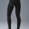 High-Waist Airbrush Heart Throb Legging - Zwart/Wit