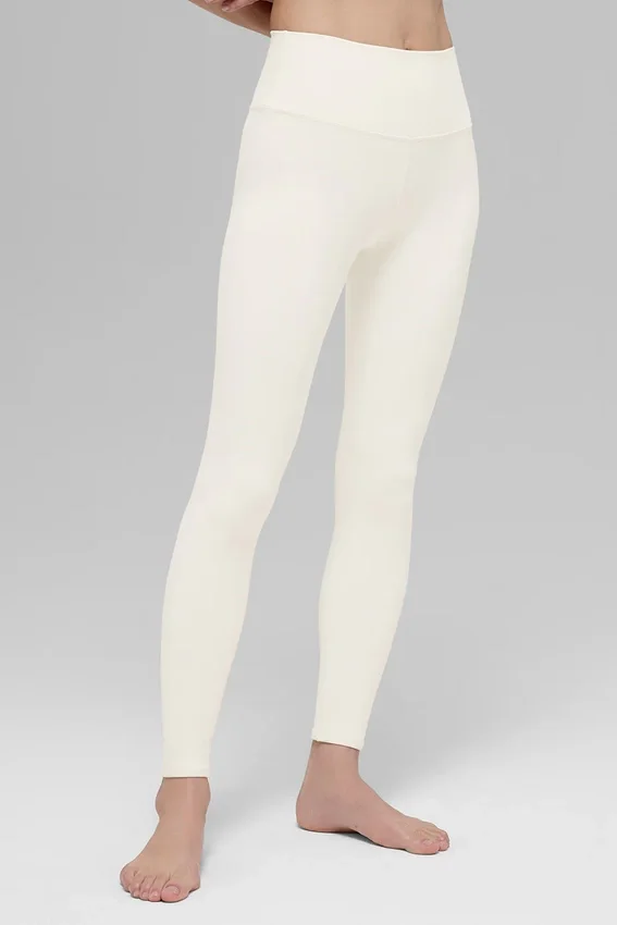 High-Waist Airbrush Legging - ivoor
