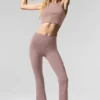 High-Waist Airbrush Legging met 7/8 bootcut - Taupe