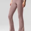High-Waist Airbrush Legging met 7/8 bootcut - Taupe