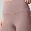 High-Waist Airbrush Legging met 7/8 bootcut - Taupe