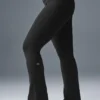 High-Waist Airbrush Legging met bootcut - Zwart
