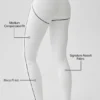 High-Waist Airbrush Legging met hartjesprint - Wit/Zwart