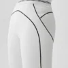 High-Waist Airbrush Legging met hartjesprint - Wit/Zwart