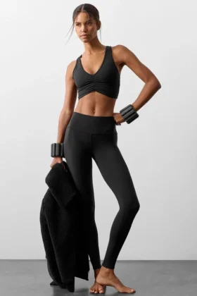 High-Waist Airbrush Legging – Zwart