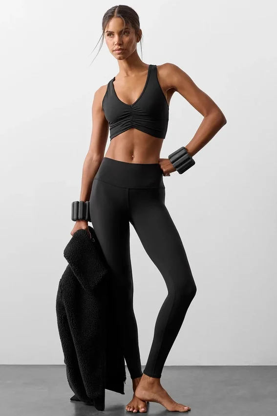 High-Waist Airbrush Legging – Zwart
