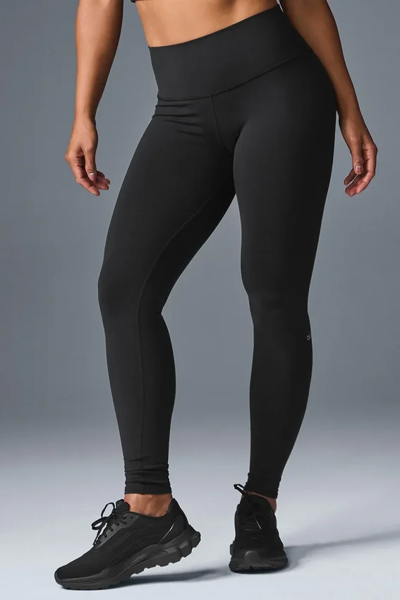 High-Waist Airbrush Legging – Zwart