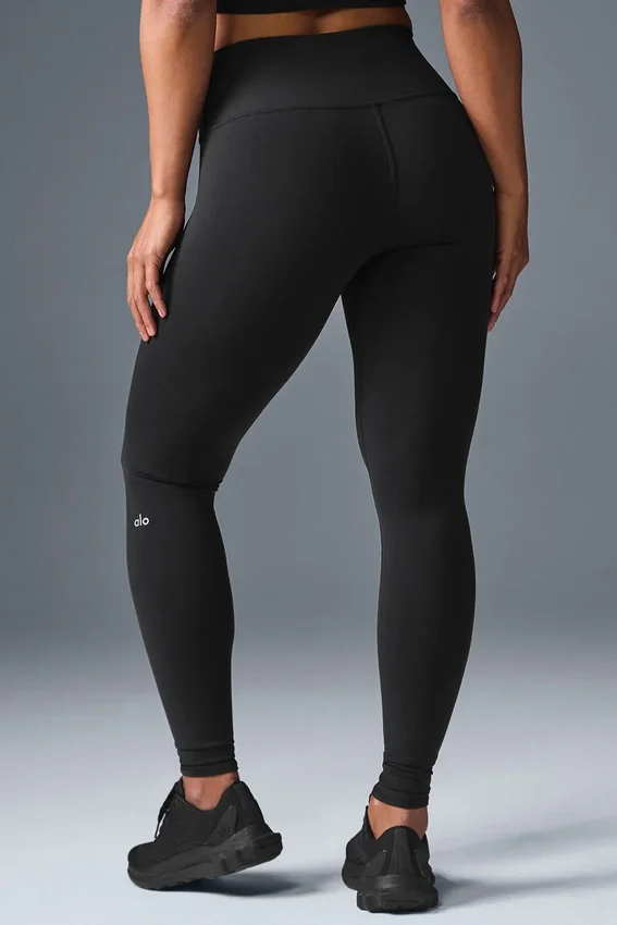 High-Waist Airbrush Legging – Zwart