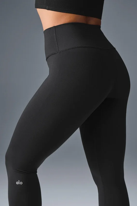 High-Waist Airbrush Legging – Zwart
