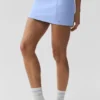 High-Waist Airbrush tennisrok met goede pasvorm - Licht Provence-blauw