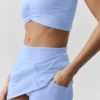 High-Waist Airbrush tennisrok met goede pasvorm - Licht Provence-blauw