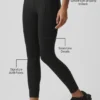 High-Waist Airlift 7/8 Fine Line Legging - Zwart