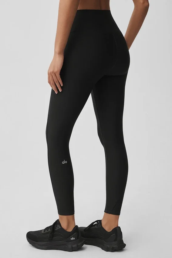 High-Waist Airlift 7/8 Fine Line Legging - Zwart