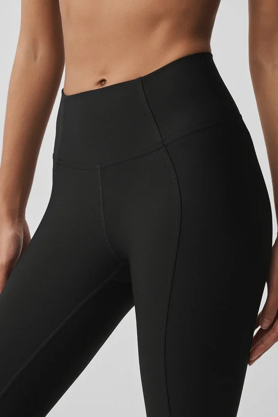 High-Waist Airlift 7/8 Fine Line Legging - Zwart