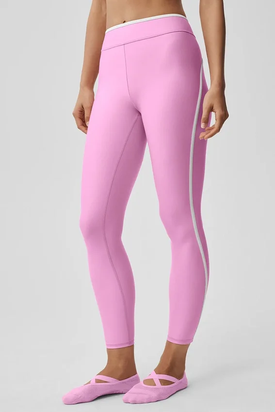 High-Waist Airlift 7/8-legging - Candy Heart-roze/wit
