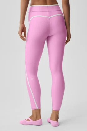 High-Waist Airlift 7/8-legging – Candy Heart-roze/wit