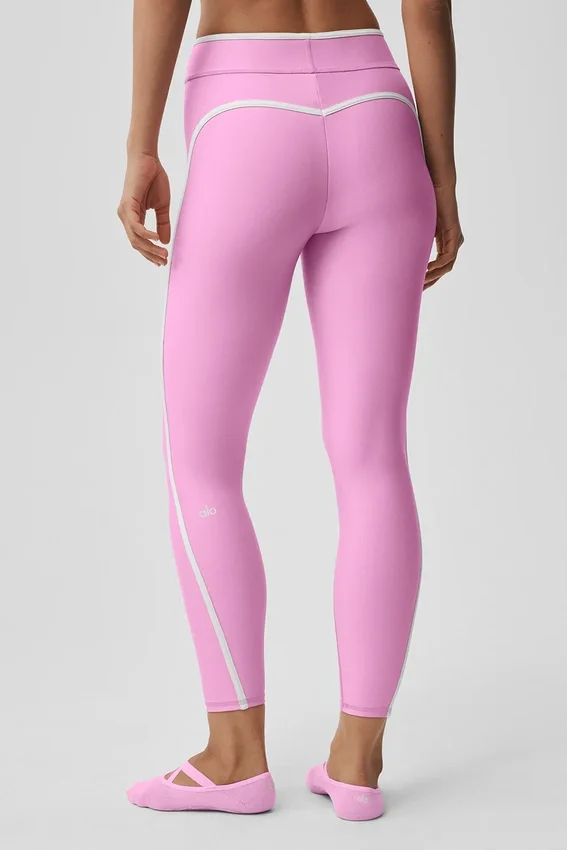 High-Waist Airlift 7/8-legging - Candy Heart-roze/wit