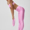 High-Waist Airlift 7/8-legging - Candy Heart-roze/wit