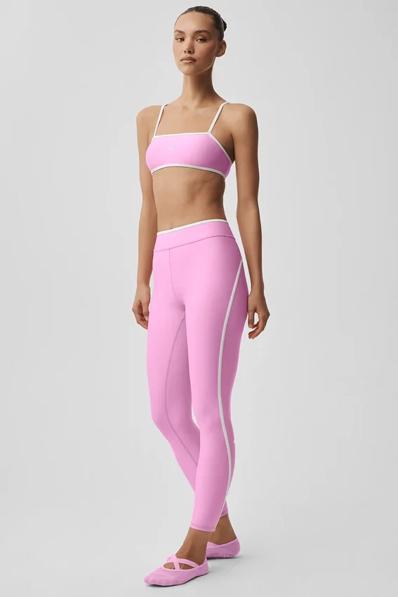 High-Waist Airlift 7/8-legging - Candy Heart-roze/wit