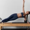 High-Waist Airlift 7/8-legging met fijne lijnen – Navy