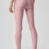 High-Waist Airlift 7/8-legging met fijne strepen – Vintage Pink
