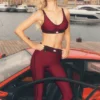 High-Waist Airlift 7/8-legging - Summer Romance Red