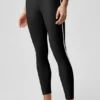 High-Waist Airlift 7/8-legging - Zwart/Wit