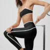 High-Waist Airlift 7/8-legging - Zwart/Wit