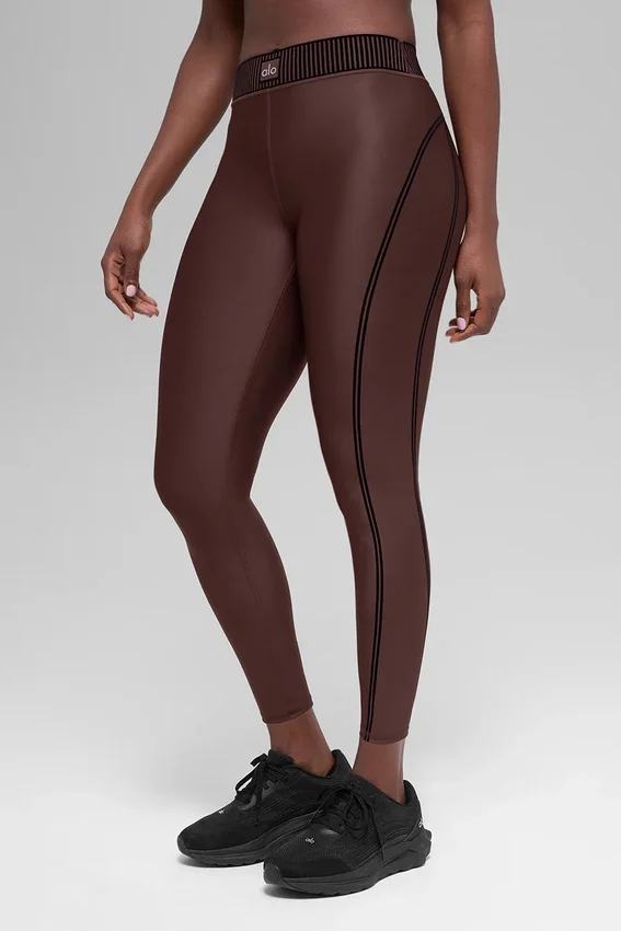 High-Waist Airlift 7/8-lengte Legging – Brownstone