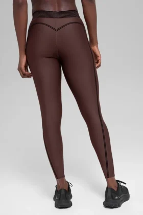 High-Waist Airlift 7/8-lengte Legging – Brownstone